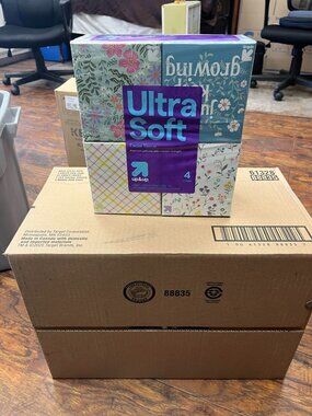 Up & Up Ultra Soft Facial Tissues – 24 Boxes – 3-Ply – 65 Sheets Each – NEW
